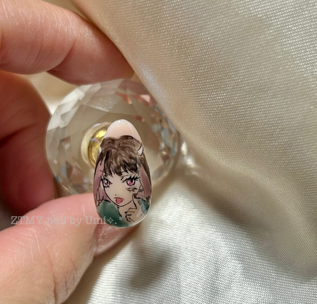 alt="ずっと真夜中でいいのに。「残機」ニラちゃんをネイルアート"